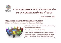 Visita del comité externo de evaluación para la renovación de la acreditación del Master en Dirección de Empresas Turísticas